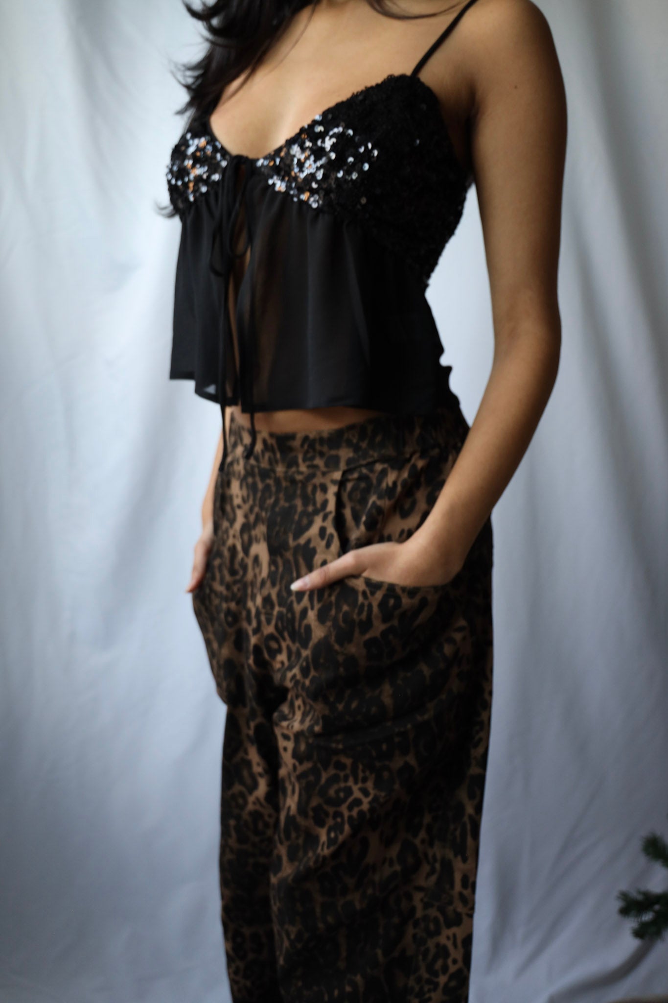 Leopard Baggy Barrel Pants