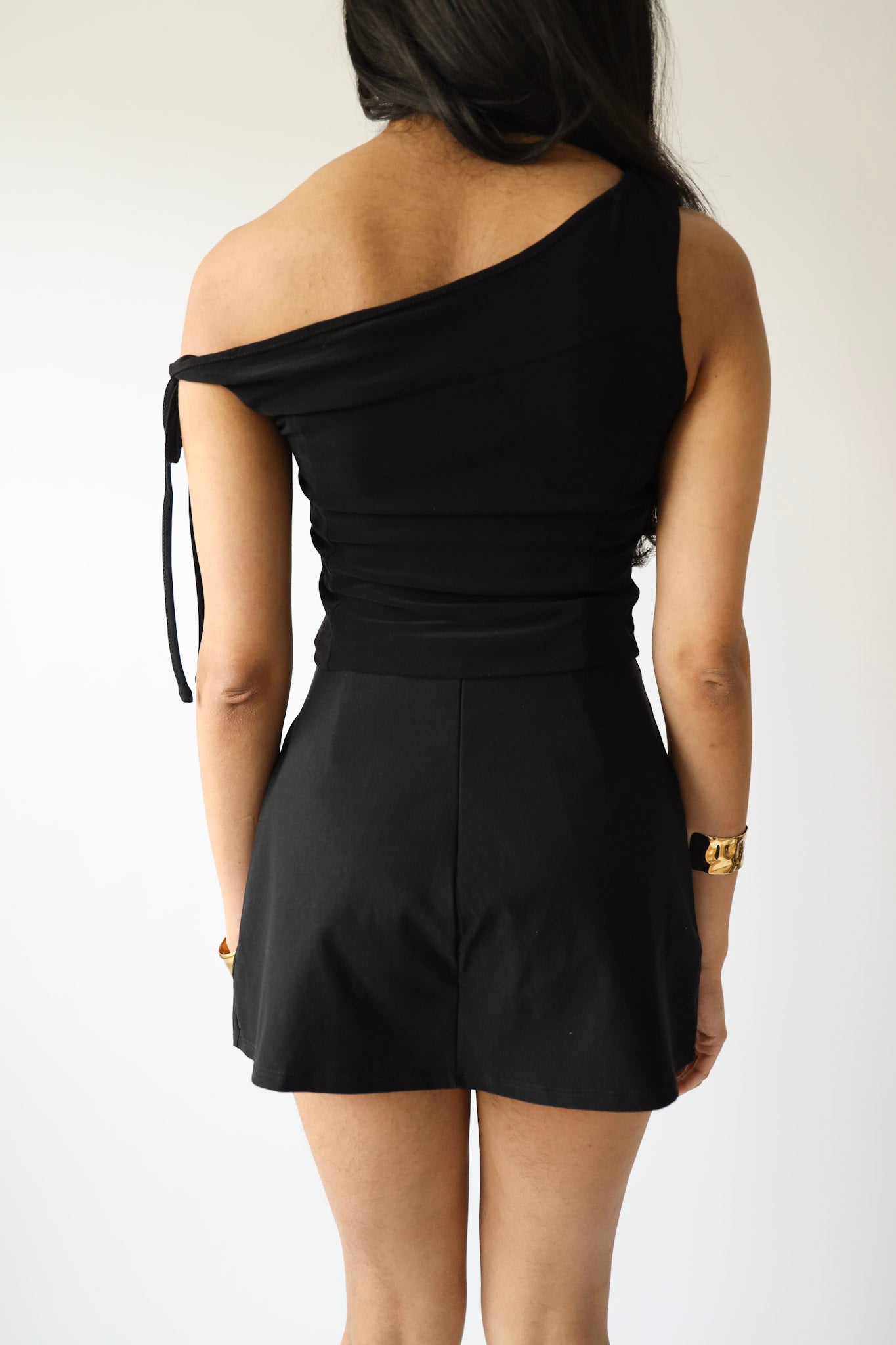 Black Slit Skort