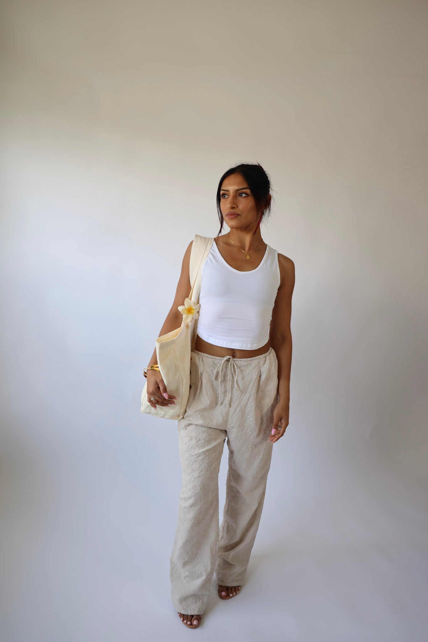 Santorini Textured Drawstring Pants