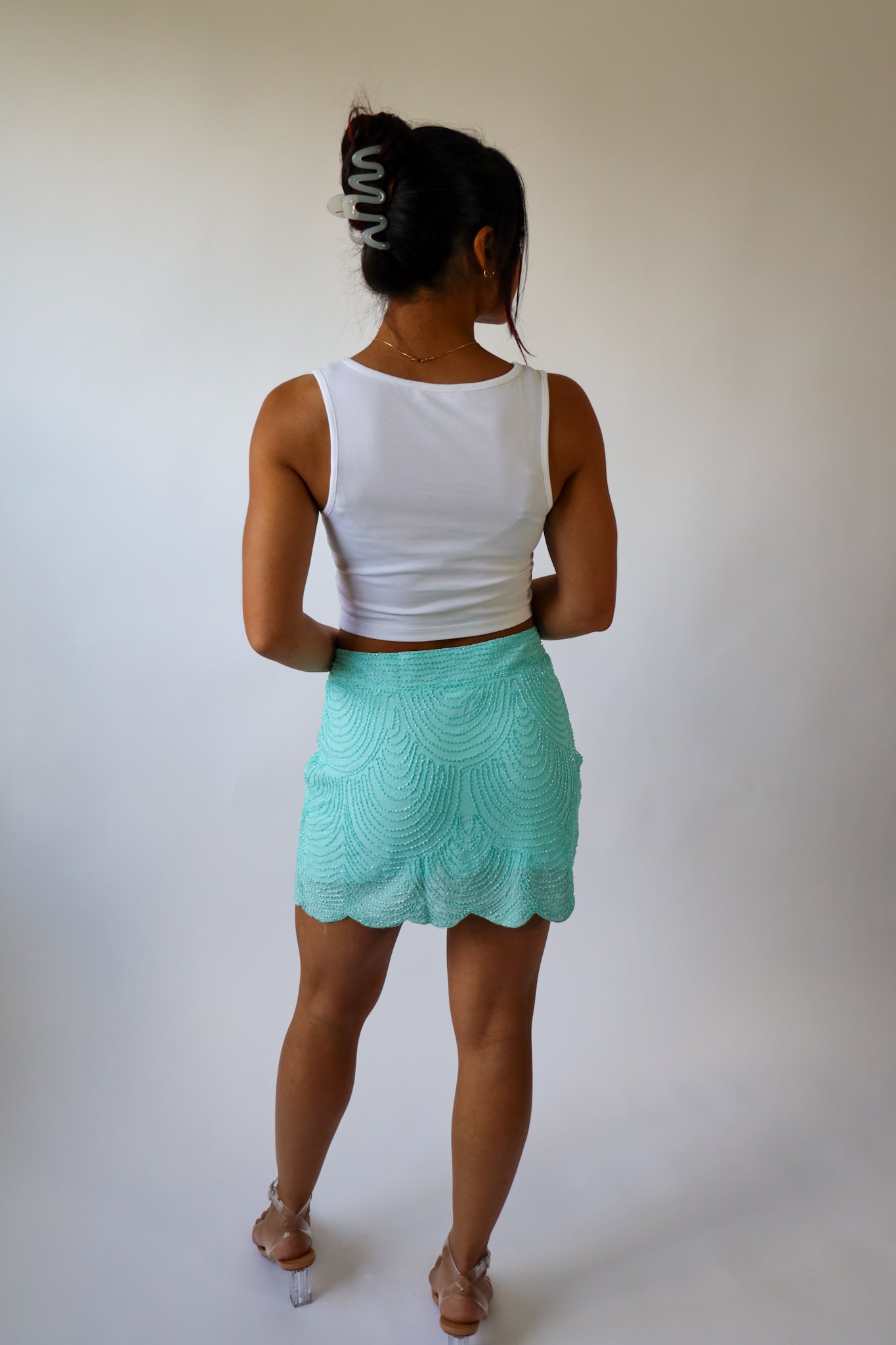 Ibiza Beaded Mini Skirt