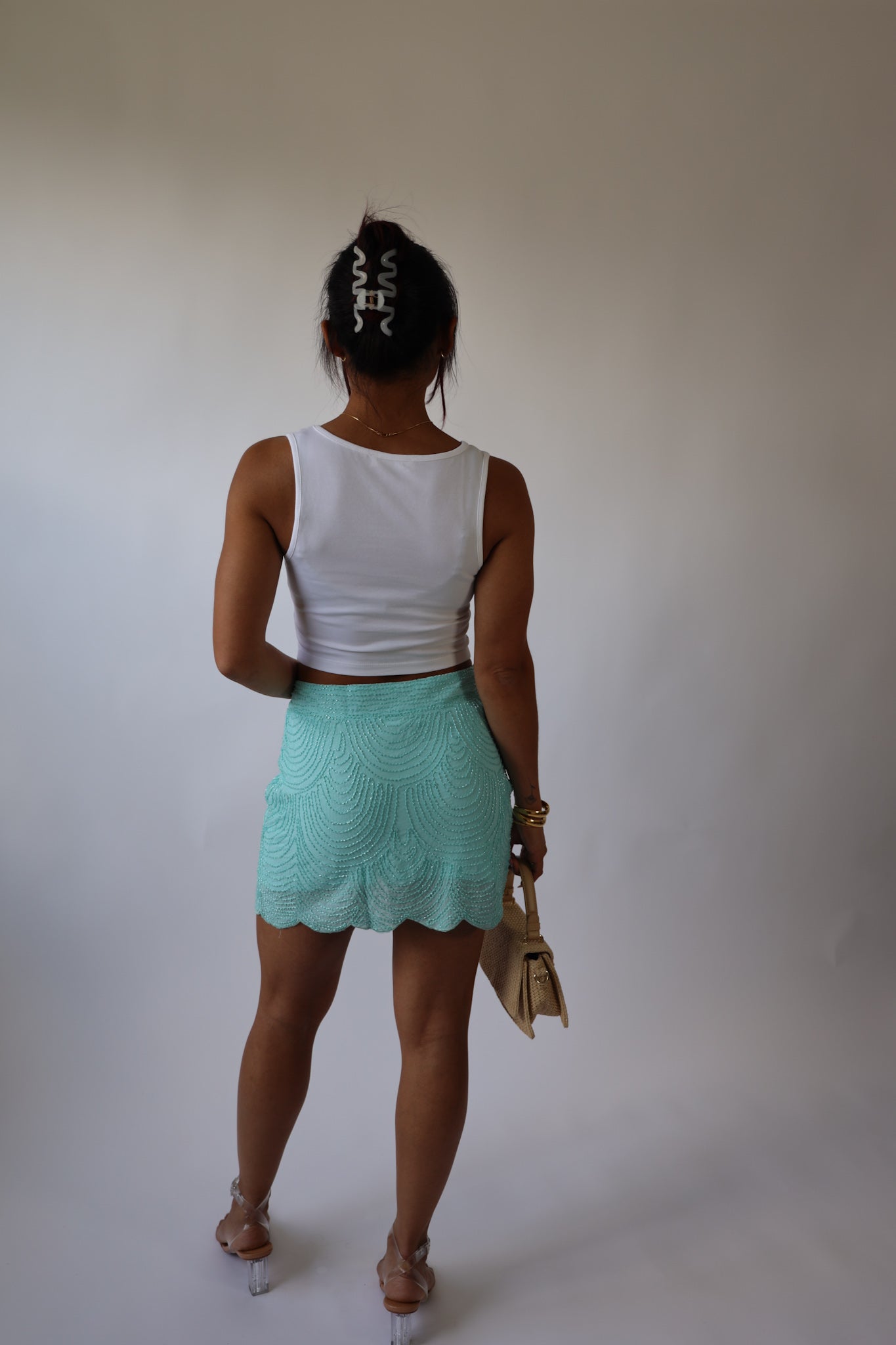 Ibiza Beaded Mini Skirt
