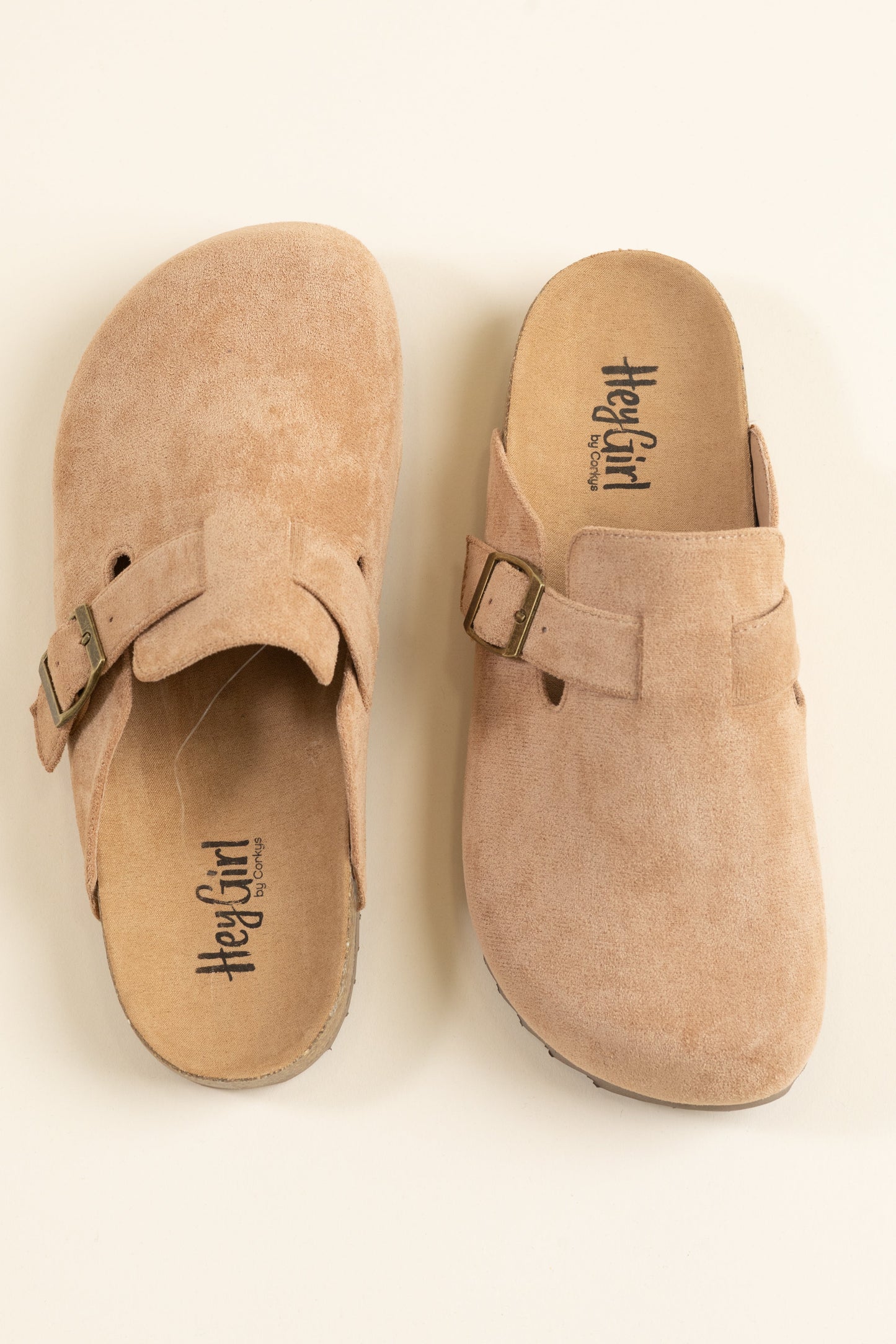 Corkys Camel Faux Suede Slip On Clog