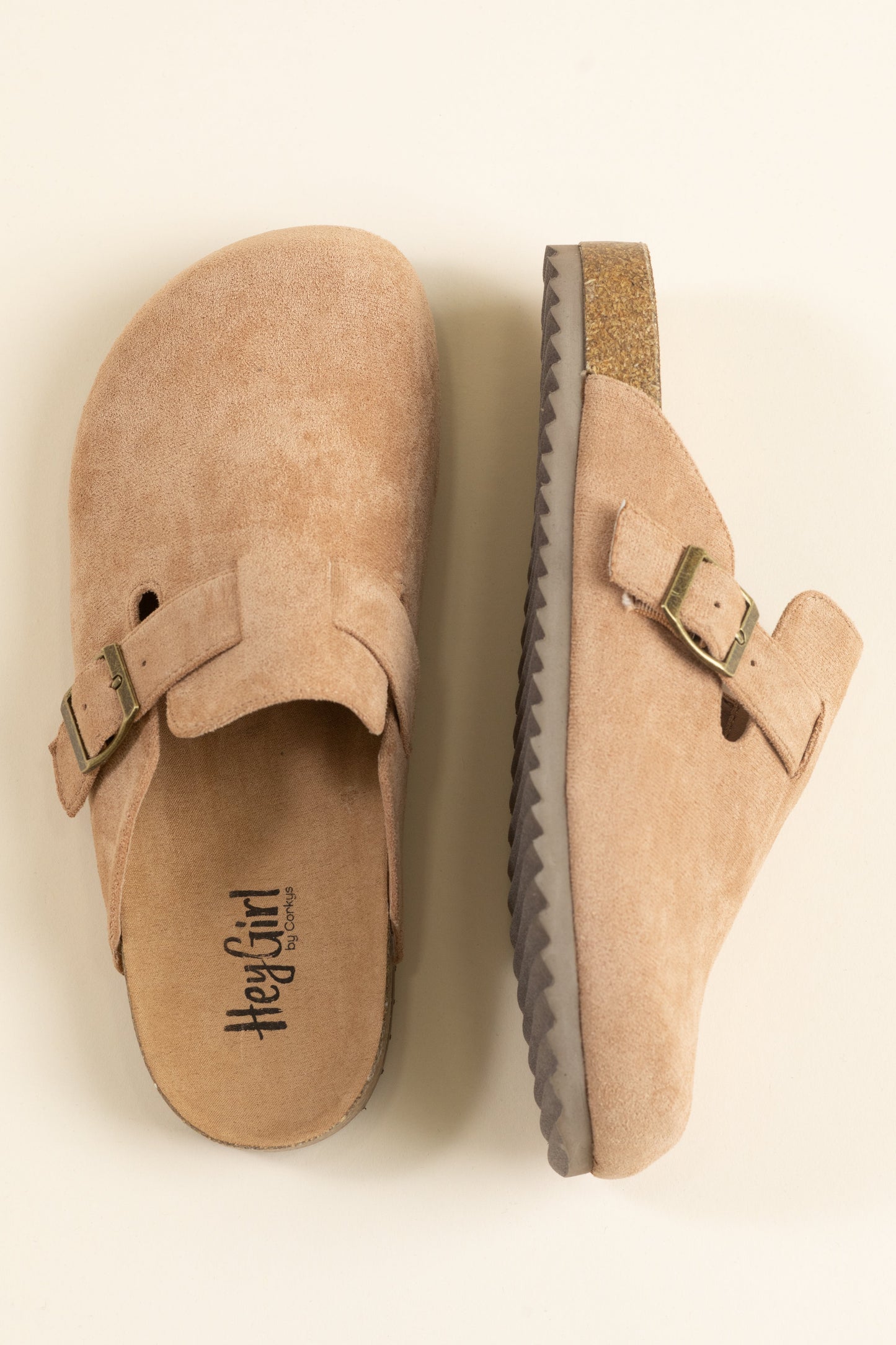 Corkys Camel Faux Suede Slip On Clog