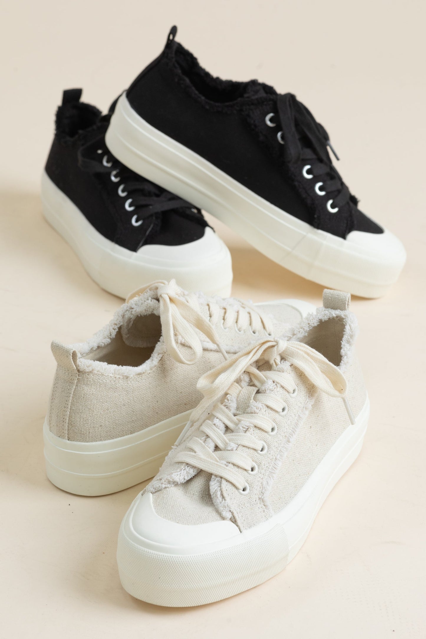 Corkys Canvas Raw Hem Sneakers