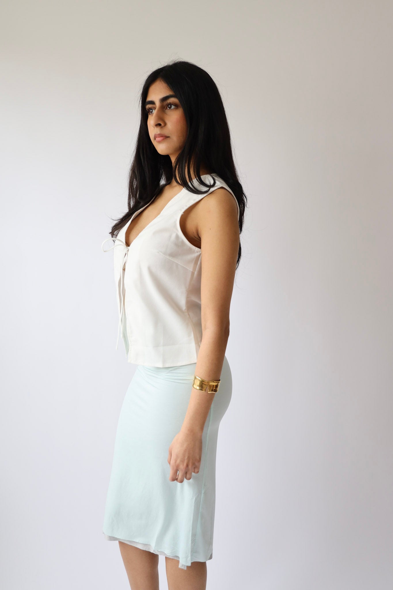Soft Mint Bodycon Midi Skirt