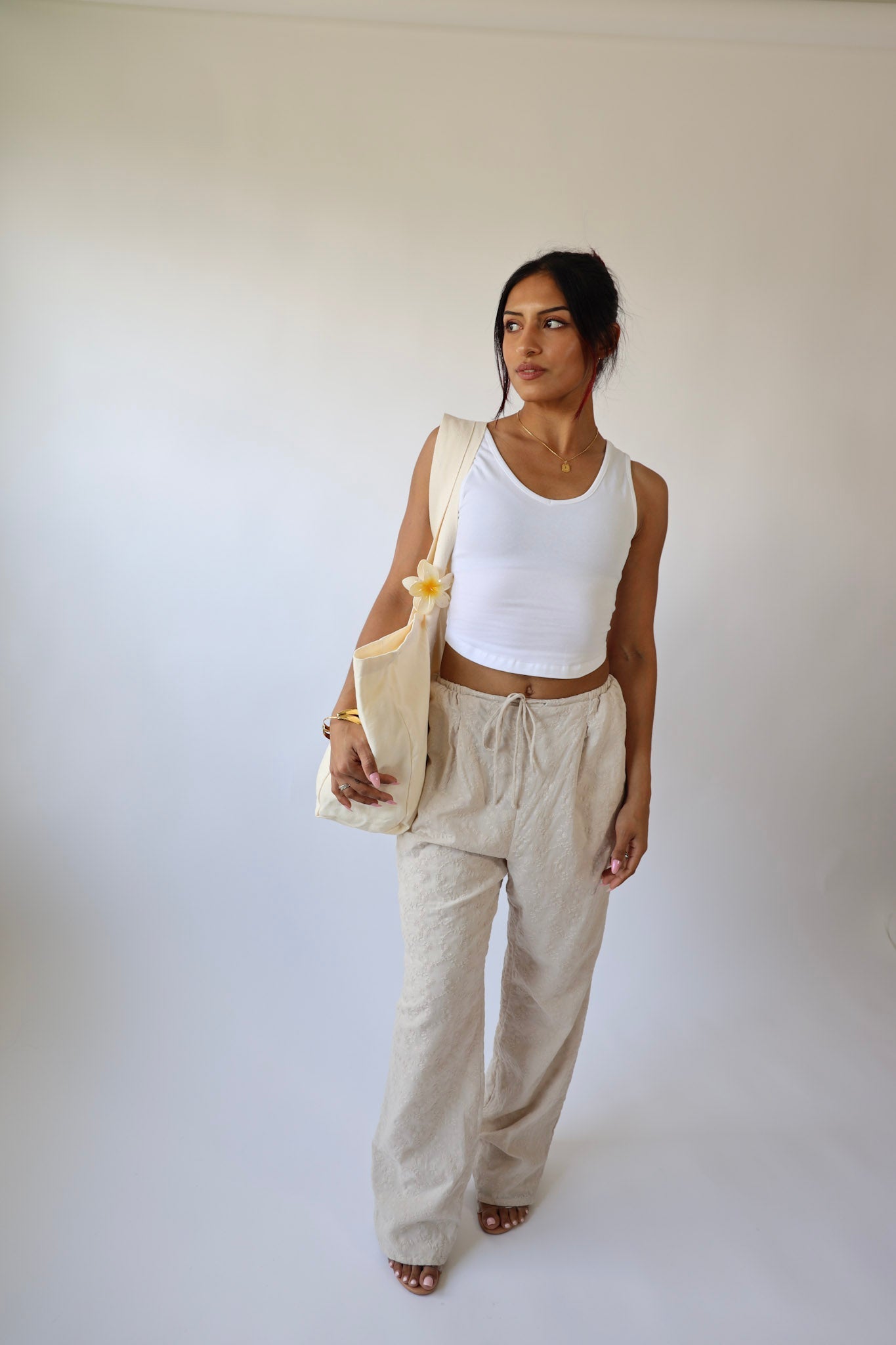 Santorini Textured Drawstring Pants