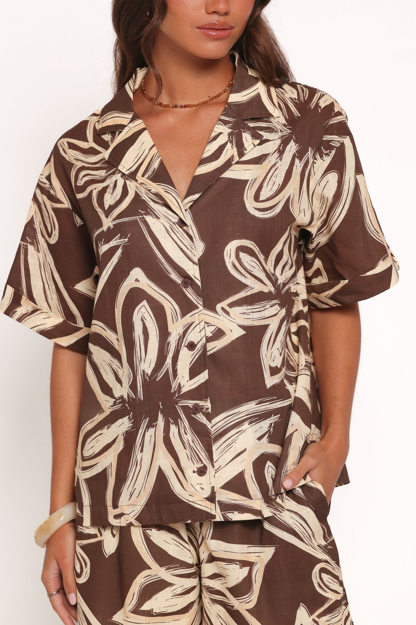 Pacifica Shorts - Chocolate Floral