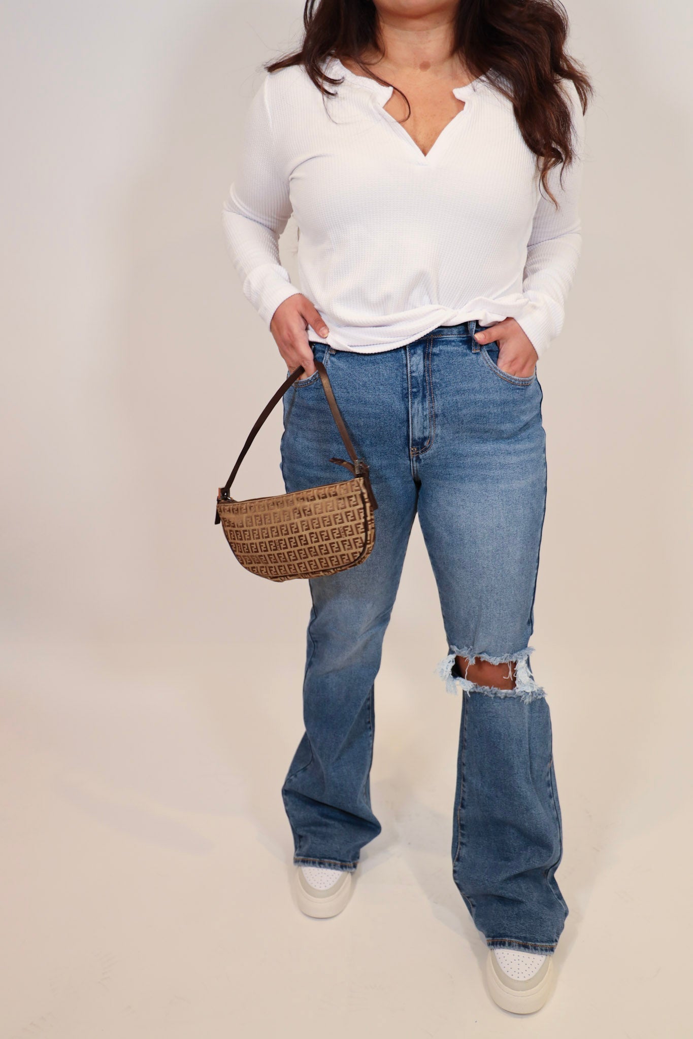 Distressed Flare Jeans * Final Sale *