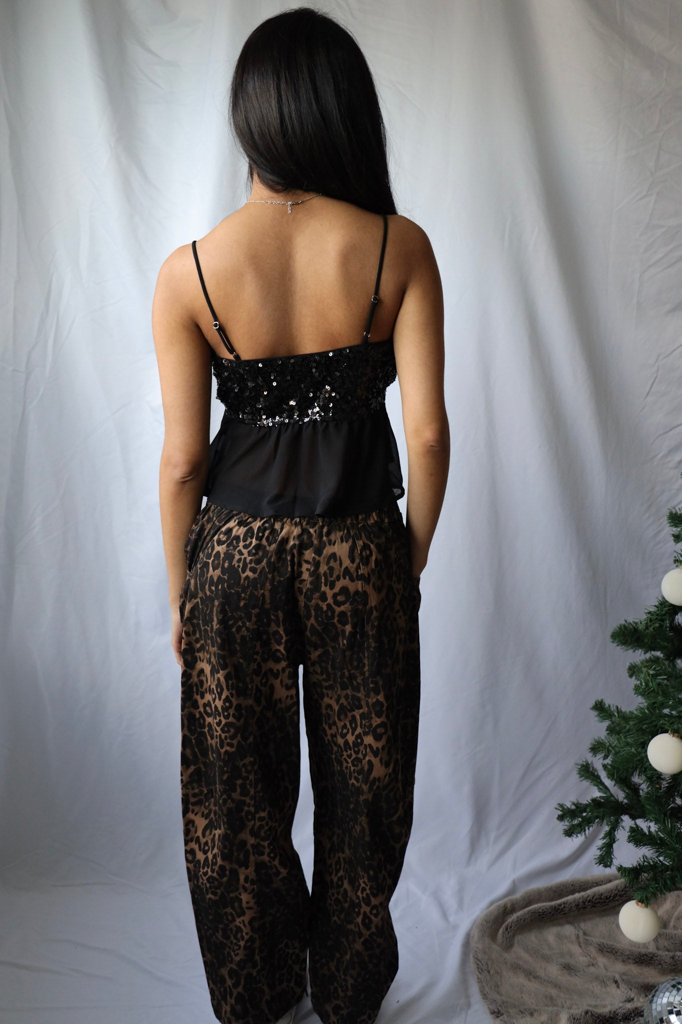 Leopard Baggy Barrel Pants