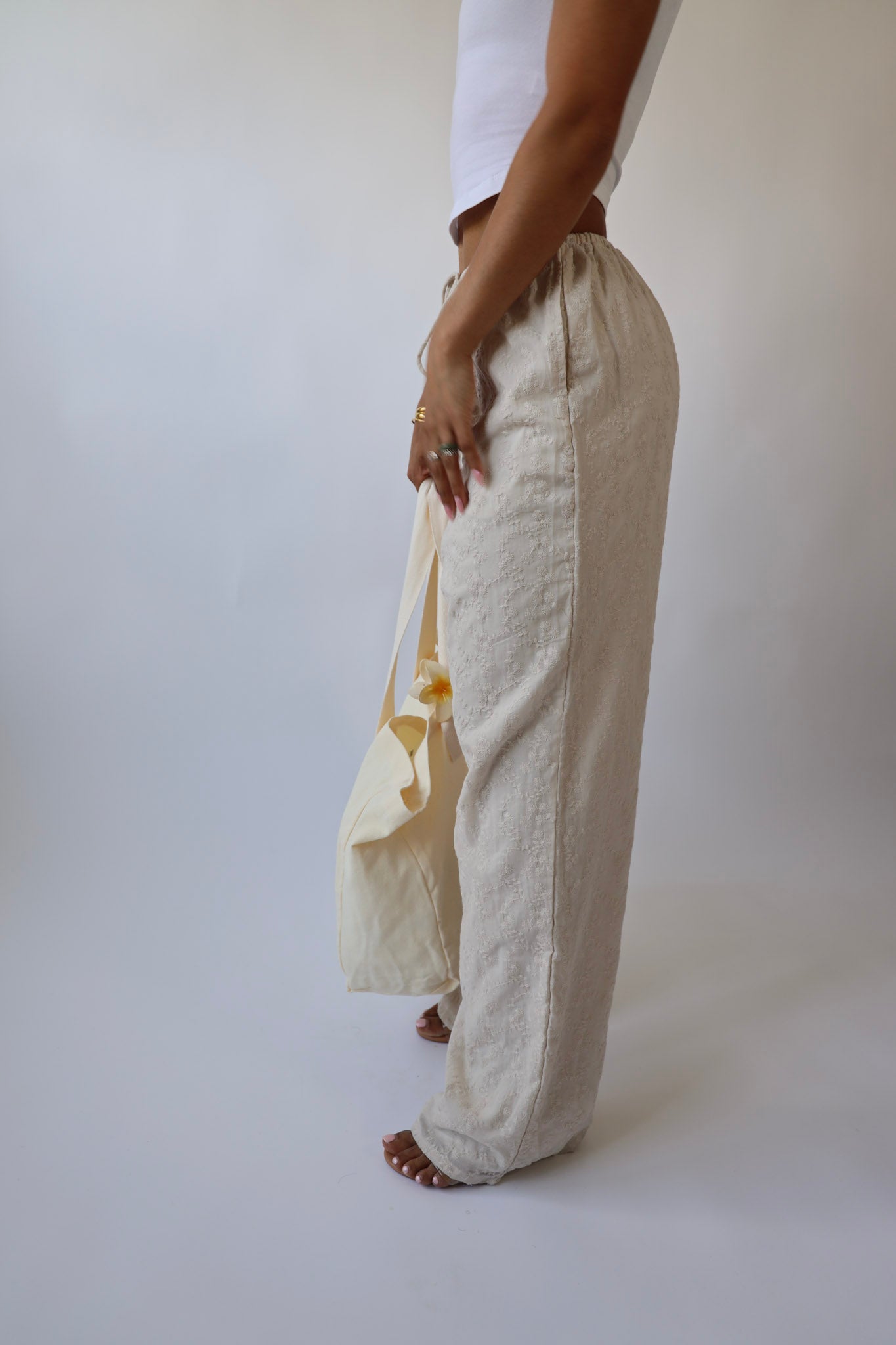 Santorini Textured Drawstring Pants