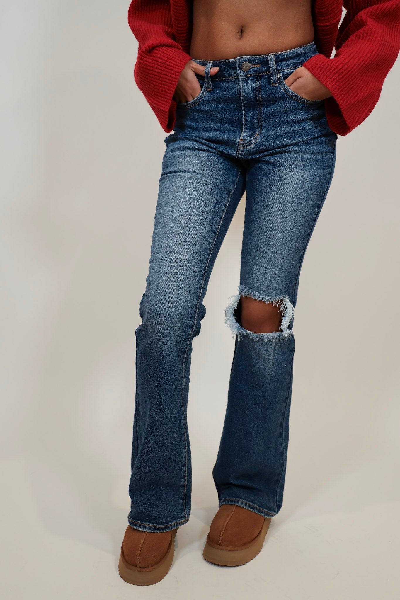 Distressed Flare Jeans * Final Sale *