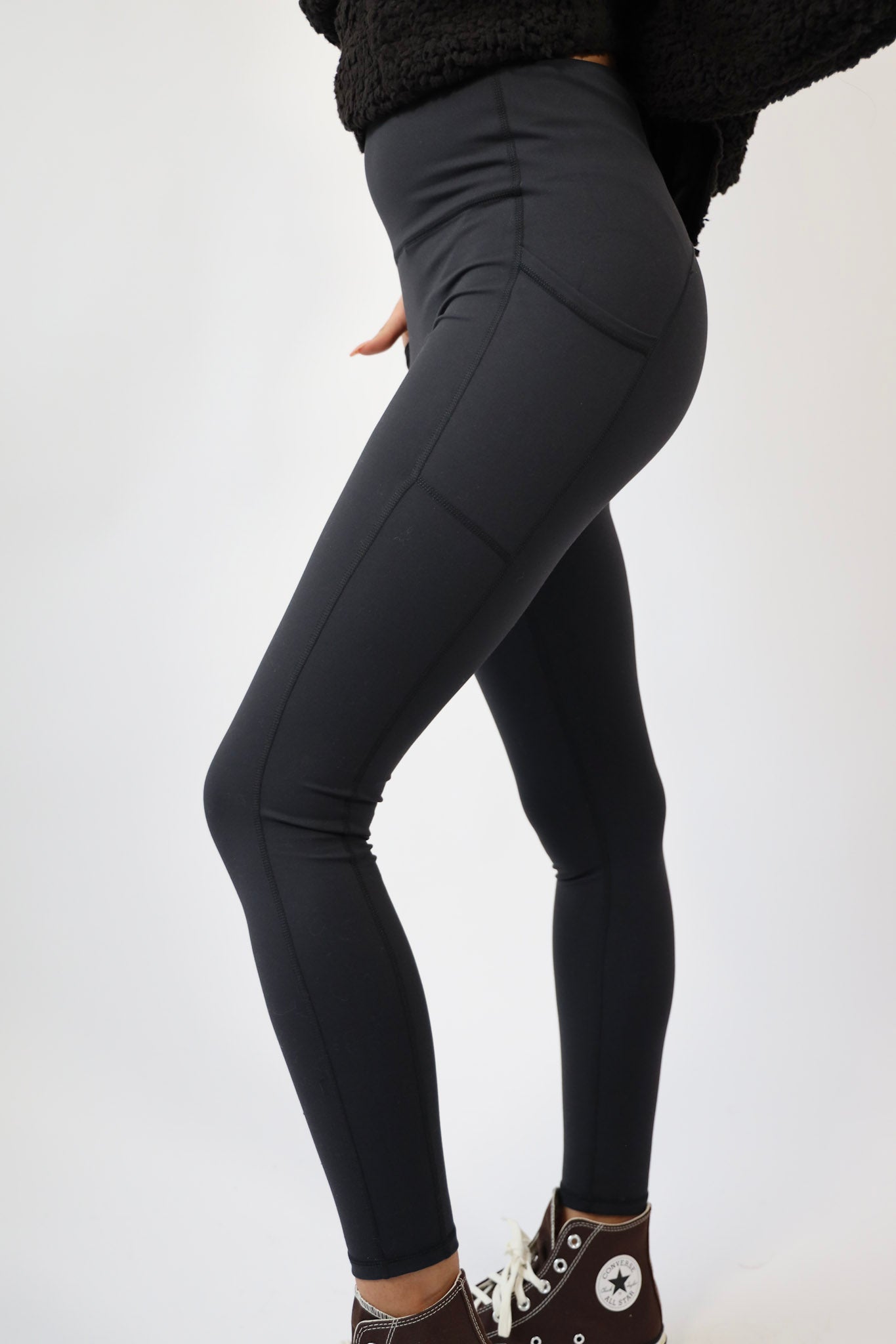 Newport No Front Seam Lycra-Blend Swoop Leggings