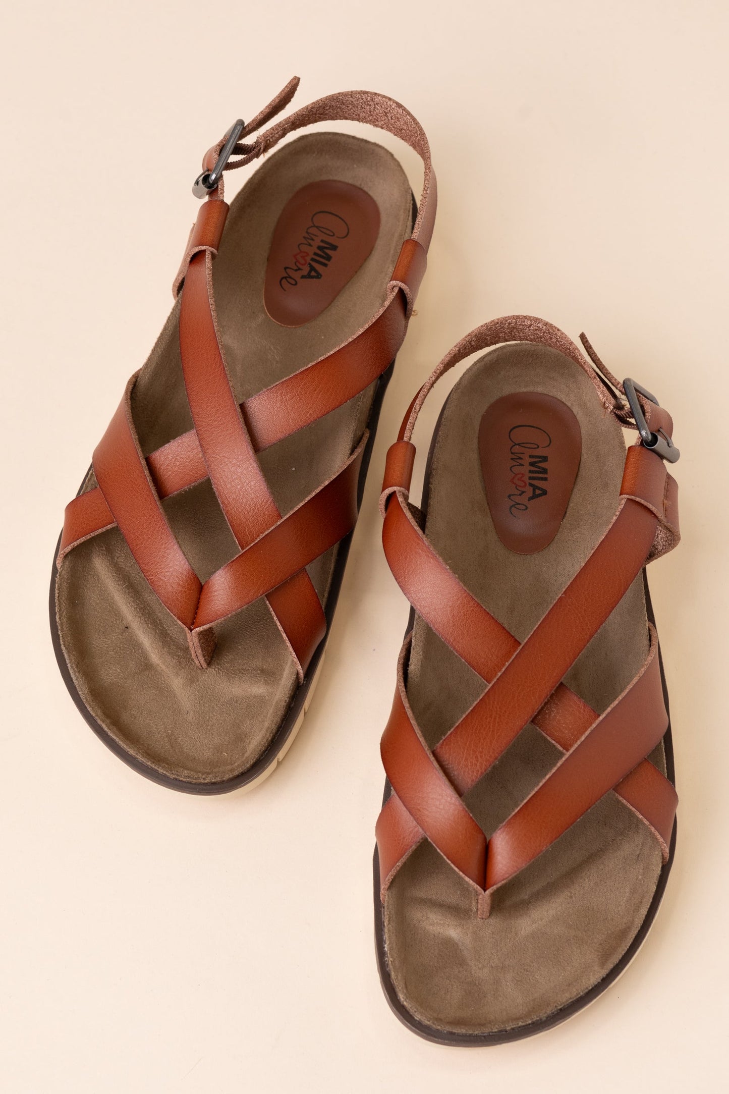 Mia Cognac Strappy Sandal