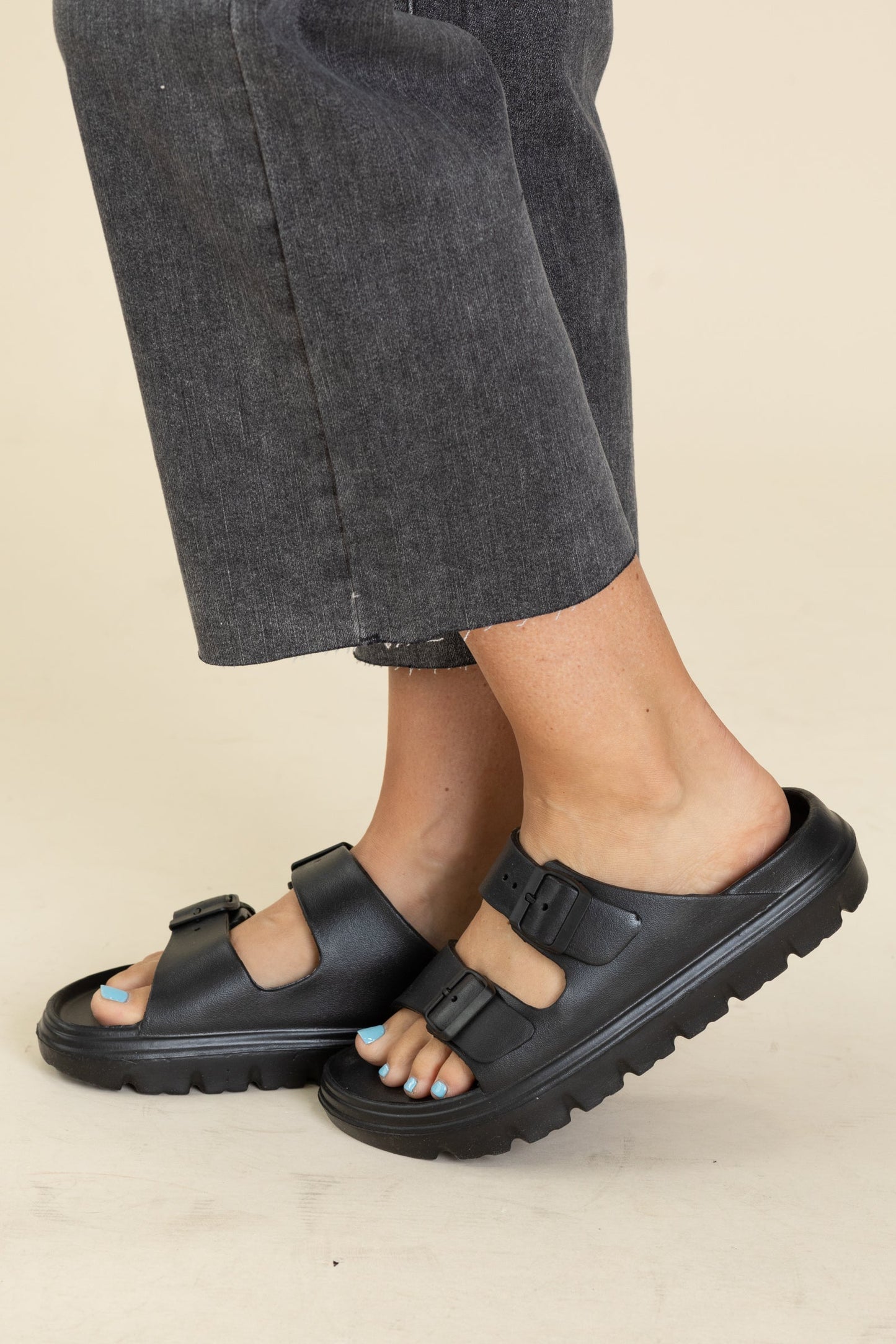 Corky's Rubber Double Buckle Sandal