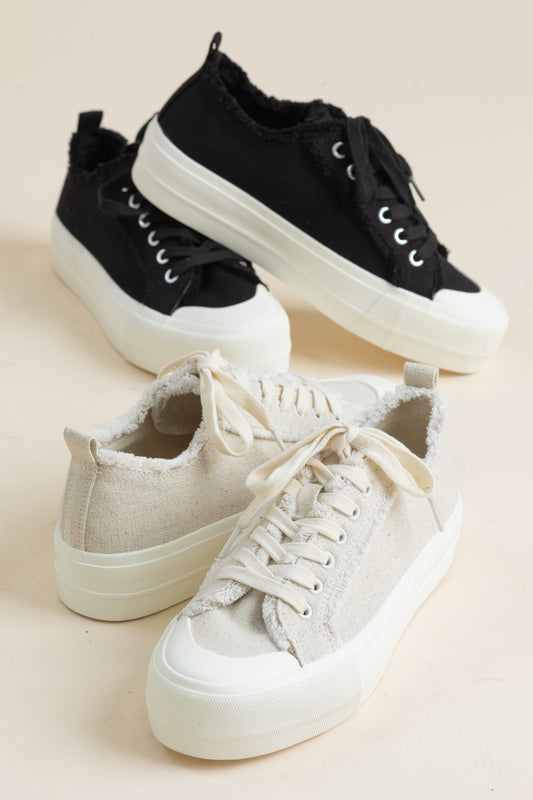 Corkys Canvas Raw Hem Sneakers