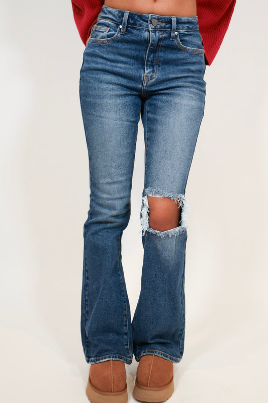Distressed Flare Jeans * Final Sale *