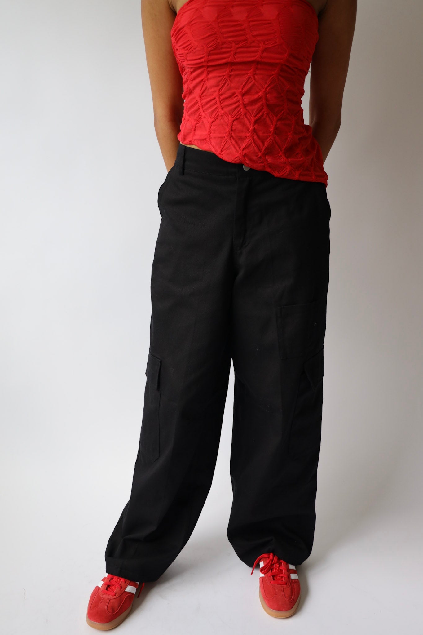 Wide Leg Baggy Cargo Pants