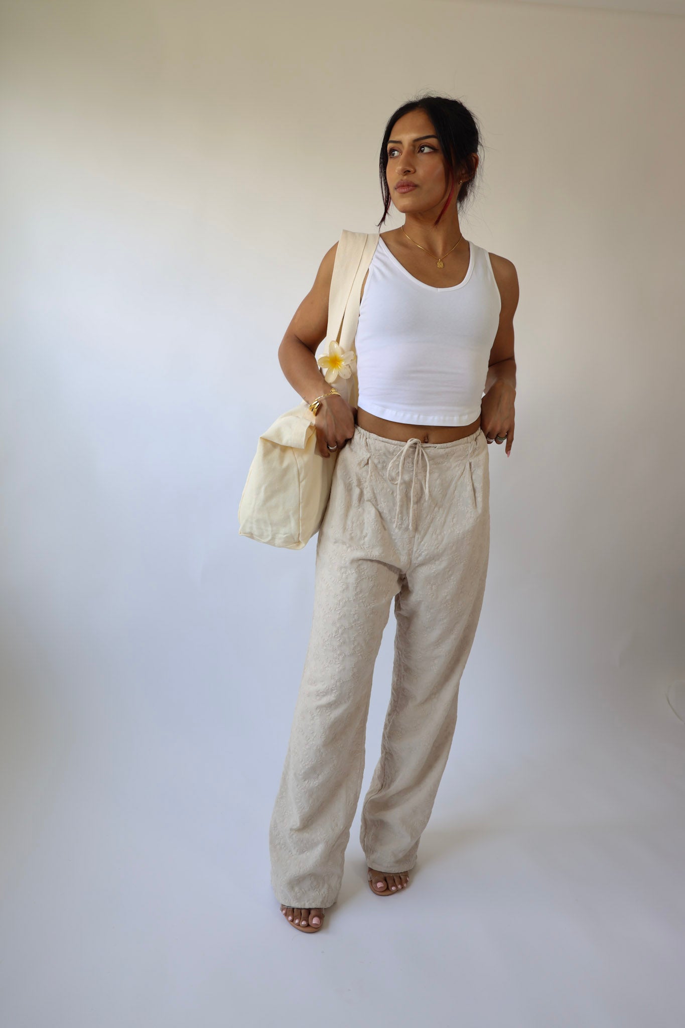 Santorini Textured Drawstring Pants