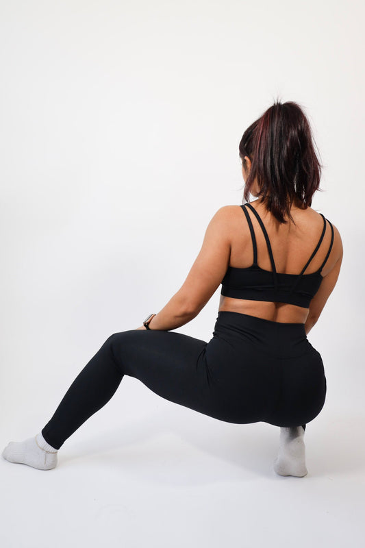 Nylon-Blend Essential Solid Leggings