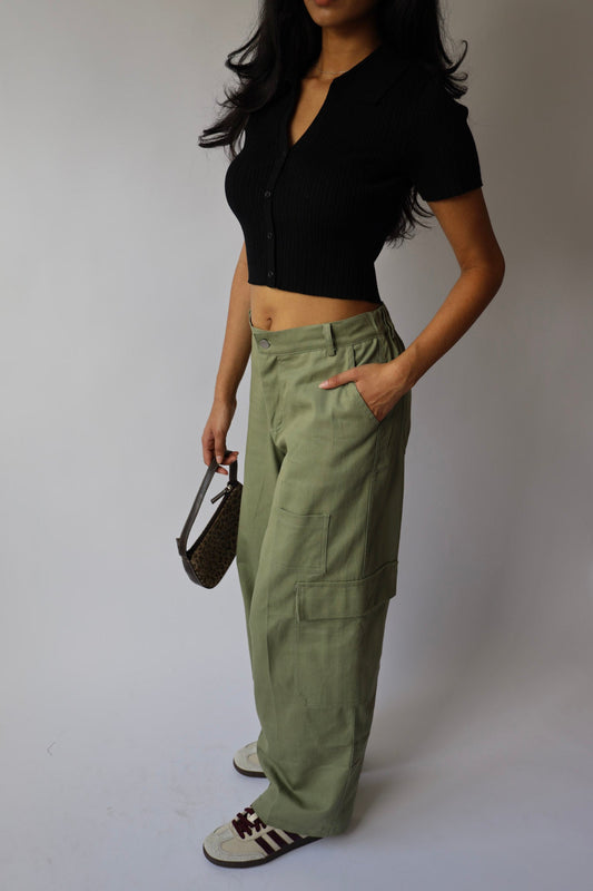 Wide Leg Baggy Cargo Pants